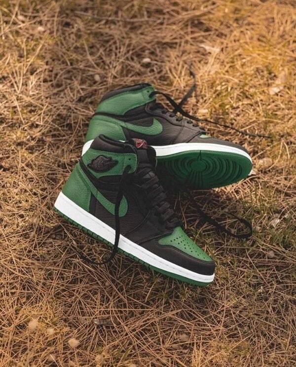 First Copy Shoes Nike Air Jordan Retro 1 High Pine Green Black