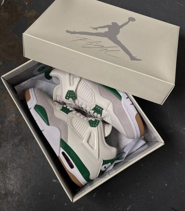 First Copy Shoes Nike Air Jordan Retro 4 Pine Green