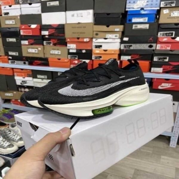 First Copy Shoes Nike Air Zoom Alphafly Black White Running Shoes