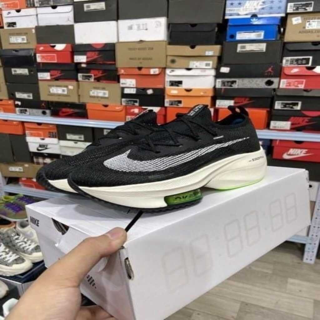 First Copy Shoes Nike Air Zoom Alphafly Black White Running Shoes