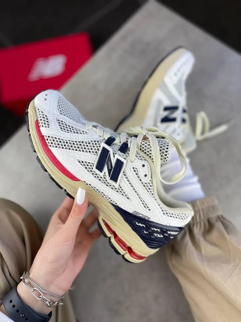 First Copy Shoes New Balance 1906R Sea Salt Eclipse True Red 6 First Copy Shoes New Balance 1906R Sea Salt Eclipse True Red