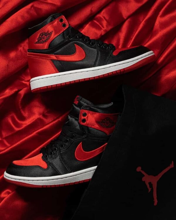 First Copy Shoes Nike Air Jordan Retro 1 High Satin Bred Semi UA