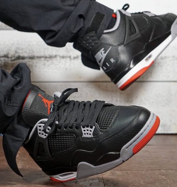 First Copy Shoes Nike Air Jordan Retro 4 Bred Reimagined Leather