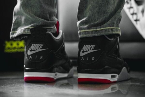 First Copy Shoes Nike Air Jordan Retro 4 Bred Reimagined Leather