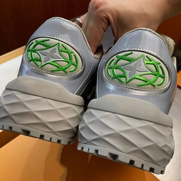 First Copy Shoes Louis Vuitton LV Discovery Lace Up Silver Green