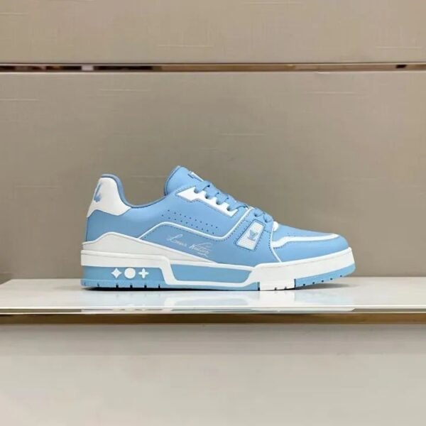 First Copy Shoes Louis Vuitton Trainer White Blue