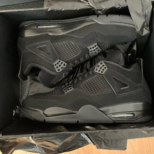 First Copy Shoes Nike Air Jordan Retro 4 Black Cat Semi UA