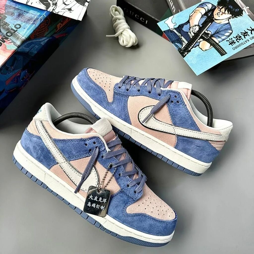 First Copy Shoes Otomo Katsuhiro x Nike SB Dunk Low Steamboy OST Blue Pink