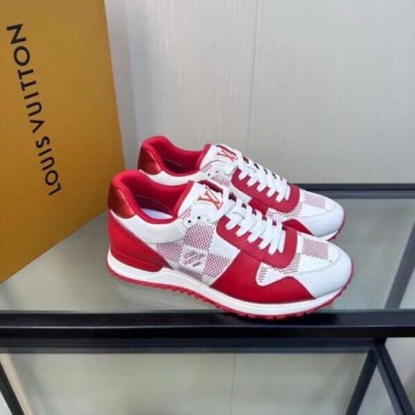 First Copy Shoes Louis Vuitton LV Leather Calfskin White Red