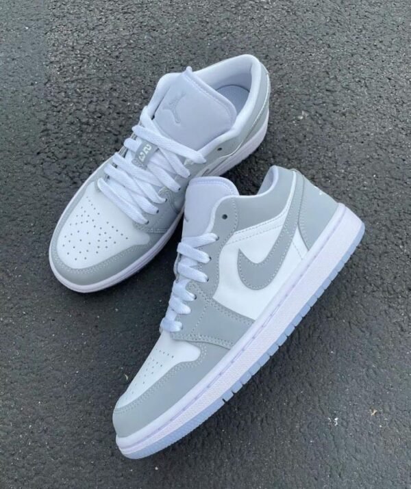 First Copy Shoes Nike Air Jordan Retro 1 Low Wolf Grey