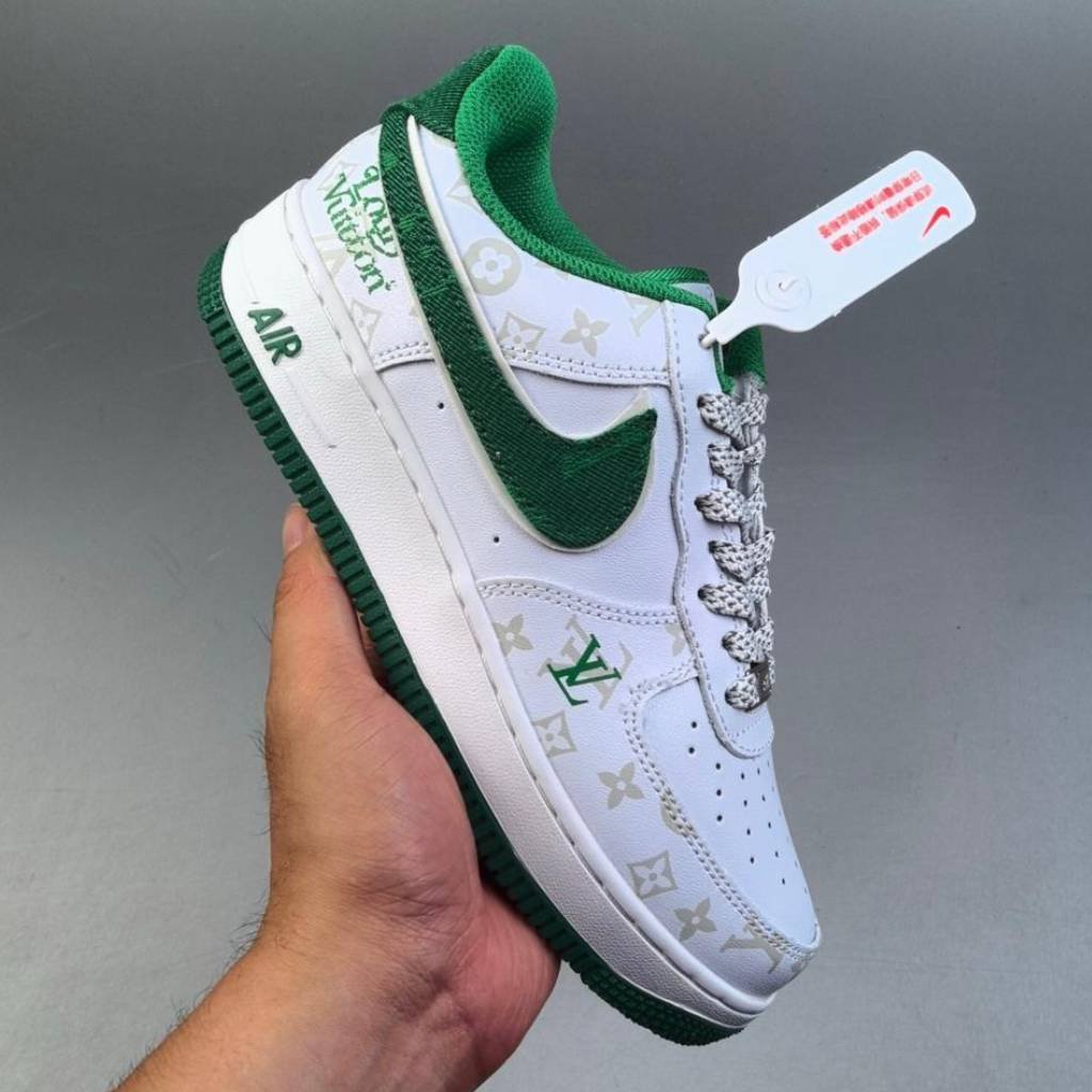 First Copy Shoes Nike Air Force 1 X Louis Vuitton Green