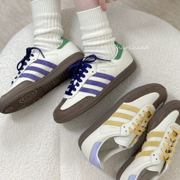 First Copy Shoes Adidas Samba Core Purple Green