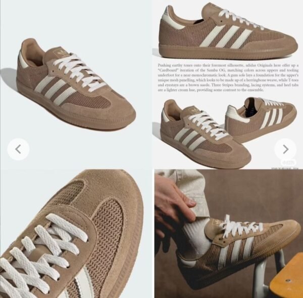 First Copy Shoes Adidas Samba OG Cardboard Dessert Brown