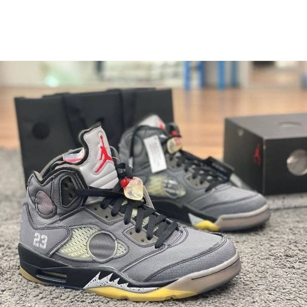 First Copy Shoes Air Jordan 5 Muslin x Off White