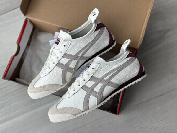 First Copy Shoes Onitsuka Tiger Mexico 66 White-Grey Berry