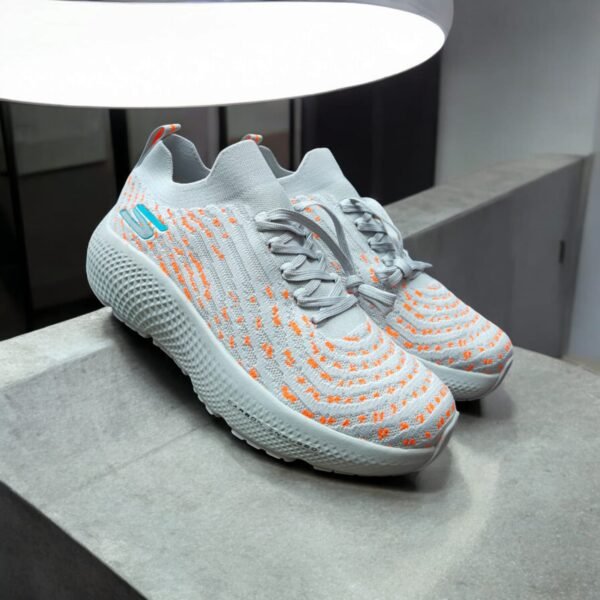 First Copy Shoes Skechers Max Road Hyper Burst Grey Orange