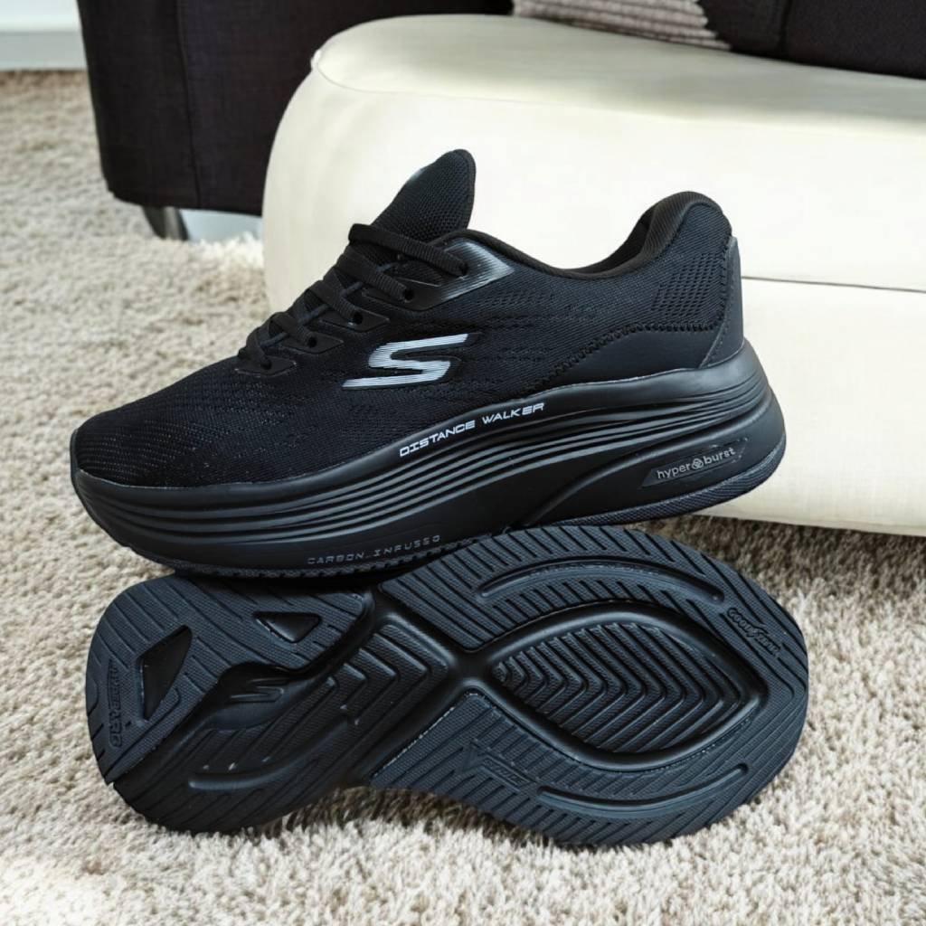 First Copy Shoes Skechers Go Walk Distance Walker Triple Black