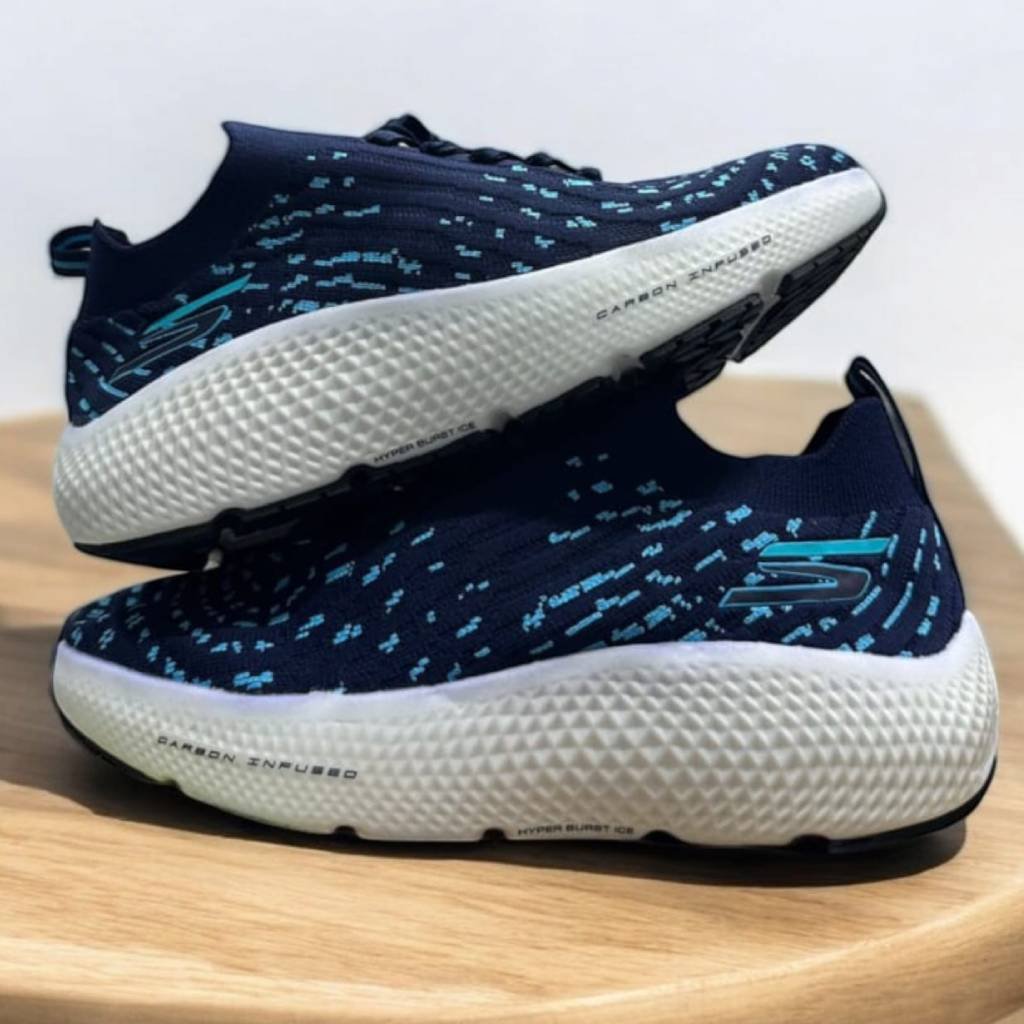 First Copy Shoes Skechers Max Road Hyper Burst Blue White