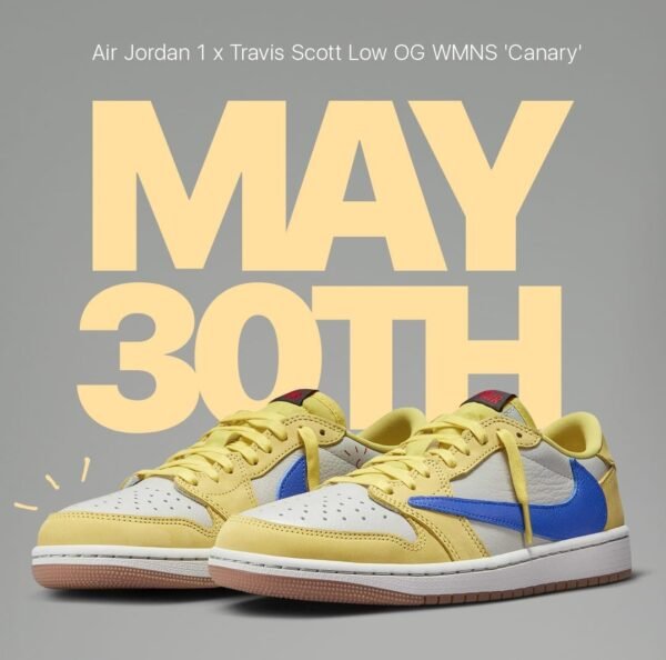 First Copy Shoes Travis Scott X Air Jordan 1 Low OG Canary