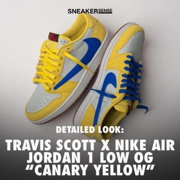 First Copy Shoes Travis Scott X Air Jordan 1 Low OG Canary