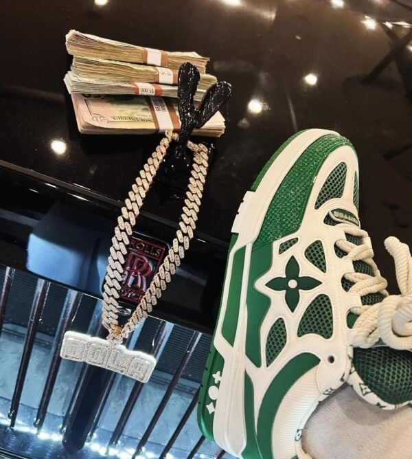 First Copy Shoes Louis Vuitton Trainer Green Skater