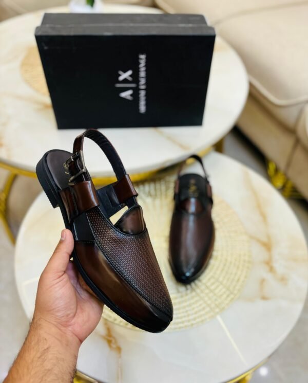 Armani Stylish Peshawari Sandals - Brown