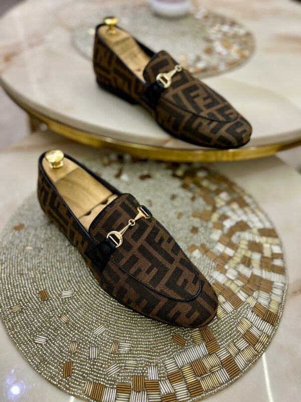 First Copy Fendi Classic Leather Moccasins