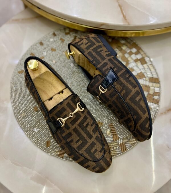 First Copy Fendi Classic Leather Moccasins