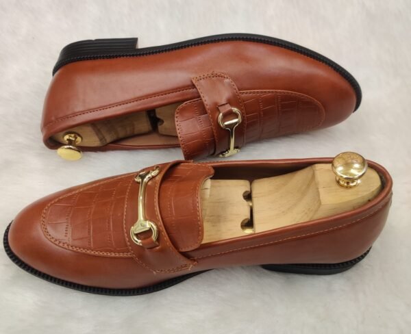 First Copy Shoes GUCCI Iconic Leather Loafer - Brown-Tan