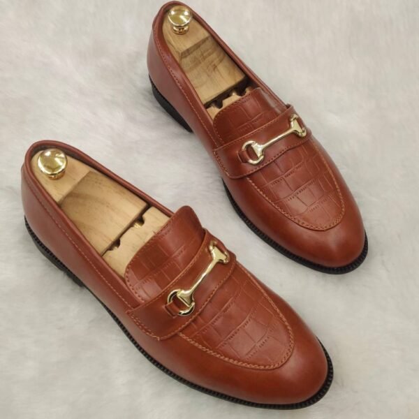 First Copy Shoes GUCCI Iconic Leather Loafer - Brown-Tan