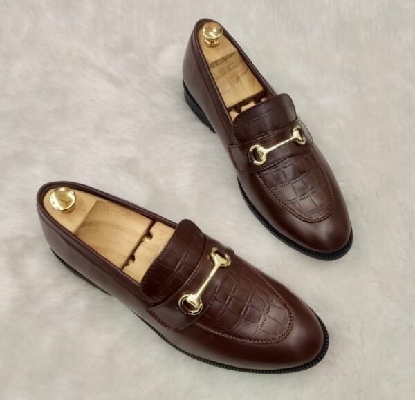 First Copy Shoes GUCCI Iconic Leather Loafer - Brown-Tan