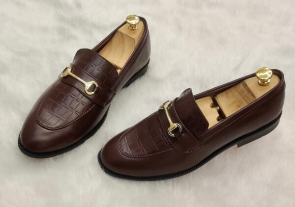 First Copy Shoes GUCCI Iconic Leather Loafer - Brown-Tan