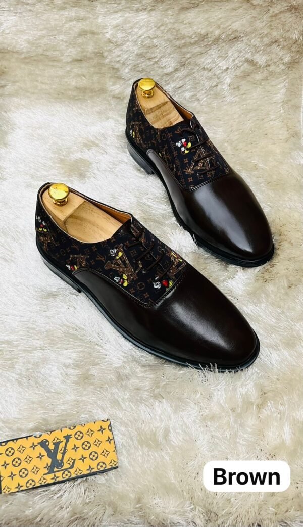 LV Elegant Derby Formal Shoes - Brown