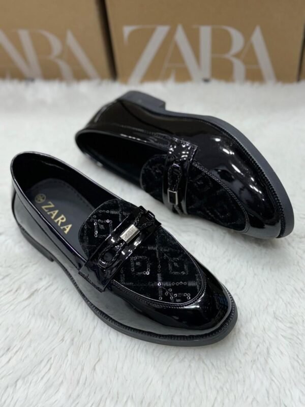 First Copy Shoes ZARA Glossy Formal Moccasins