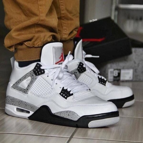 First Copy Shoes Air Jordan Retro 4 White-Cement SEMI UA