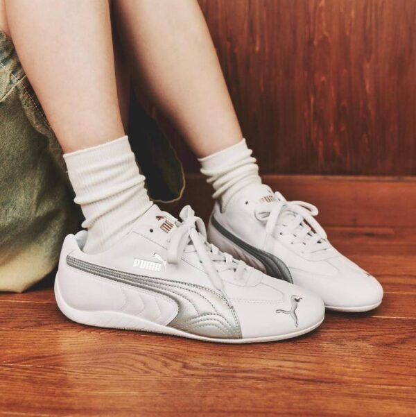 First Copy Shoes Puma Speedcat Leather White Silver