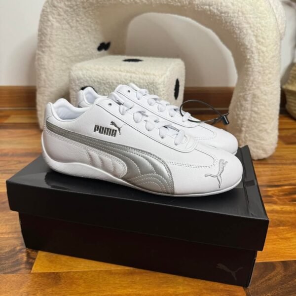 First Copy Shoes Puma Speedcat Leather White Silver