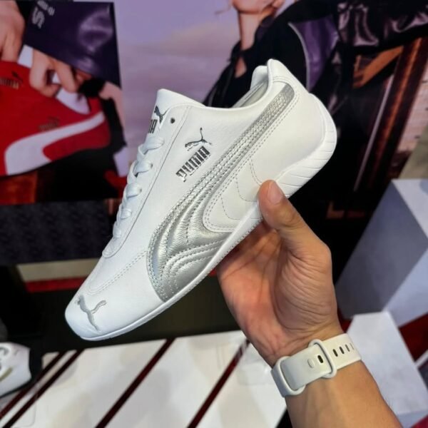 First Copy Shoes Puma Speedcat Leather White Silver