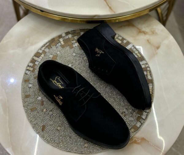 LOUBOUTIN Suede Derby Shoes