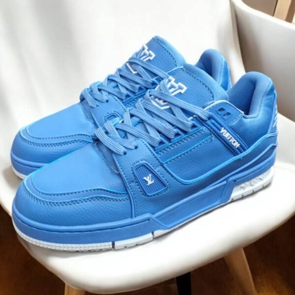 First Copy Shoes Louis Vuitton LV Trainer University Blue