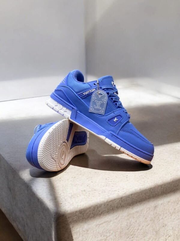 First Copy Shoes Louis Vuitton LV Trainer University Blue