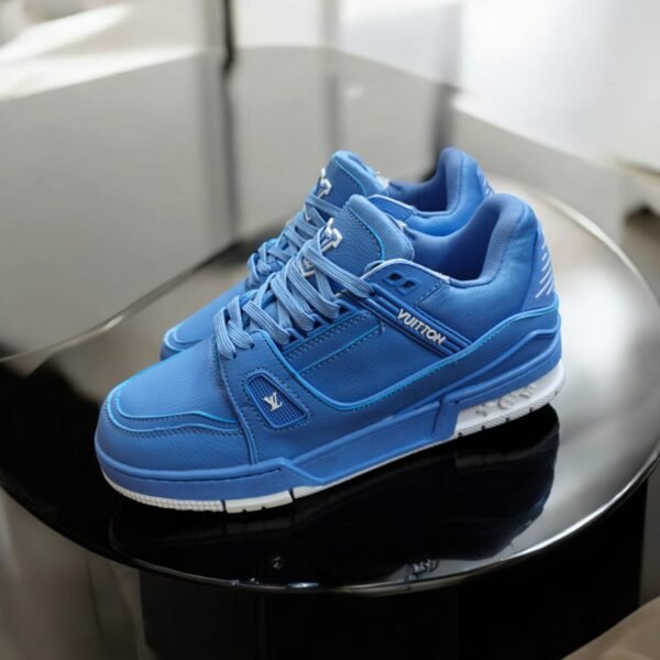 First Copy Shoes Louis Vuitton LV Trainer University Blue