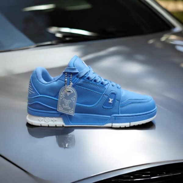 First Copy Shoes Louis Vuitton LV Trainer University Blue