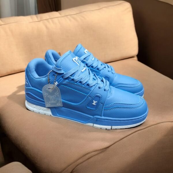 First Copy Shoes Louis Vuitton LV Trainer University Blue