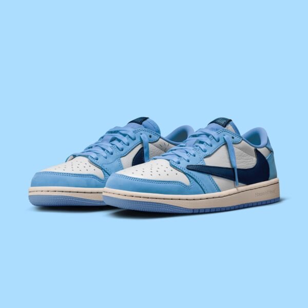 First Copy Shoes Nike Air Jordan 1 Low x Travis Scott UNC Blue Semi UA