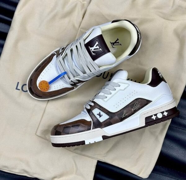 First Copy Shoes Louis Vuitton Trainer LV Moka Brown 1