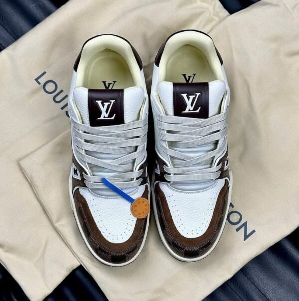 First Copy Shoes Louis Vuitton Trainer LV Moka Brown 2