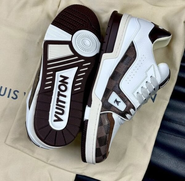 First Copy Shoes Louis Vuitton Trainer LV Moka Brown 4