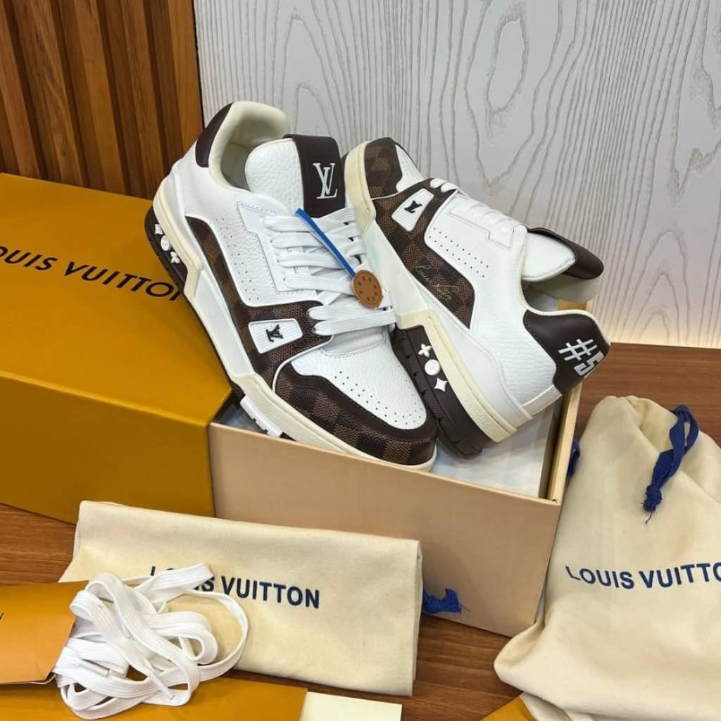 First Copy Shoes Louis Vuitton Trainer LV Moka Brown