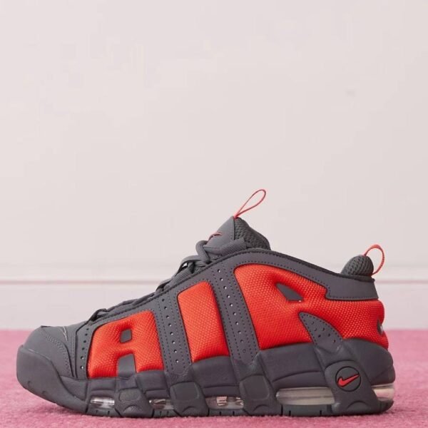 First Copy Shoes Nike Air More Uptempo Dark Grey Light Crimson